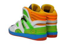 画像をギャラリービューアに読み込む, 極美品 GUCCI グッチ スニーカー バスケット ハイカット ヴィンテージ加工 661310 22SS ホワイト マルチカラー サイズ7 中古 54220