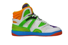 画像をギャラリービューアに読み込む, 極美品 GUCCI グッチ スニーカー バスケット ハイカット ヴィンテージ加工 661310 22SS ホワイト マルチカラー サイズ7 中古 54220