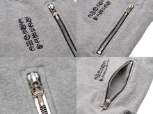 画像をギャラリービューアに読み込む, CHROME HEARTS クロムハーツ クロスパッチ スウェット パンツ グレー ロゴ 刺繍 ダガージップ ボトムス サイズM 良品 中古 54245