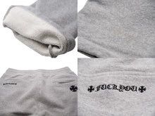 画像をギャラリービューアに読み込む, CHROME HEARTS クロムハーツ クロスパッチ スウェット パンツ グレー ロゴ 刺繍 ダガージップ ボトムス サイズM 良品 中古 54245
