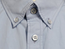 画像をギャラリービューアに読み込む, BALENCIAGA バレンシアガ 長袖シャツ 18年 バックプリントシャツ ブルー コットン サイズ37 C630556878TYB185840 良品 中古 54254