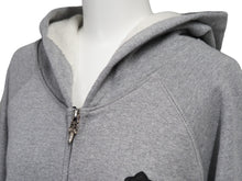 Load image into Gallery viewer, 極美品 CHROME HEARTS クロムハーツ ワイノットラグランスリーブジップアップパーカー グレー ブラック サイズXXL 中古 54256