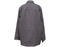 画像をギャラリービューアに読み込む, CHROME HEARTS クロムハーツ ジャケット ワークジャケット ヒッコリーストライプ ネイビー ホワイト コットン XL 美品 中古 54258