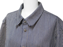 画像をギャラリービューアに読み込む, CHROME HEARTS クロムハーツ ジャケット ワークジャケット ヒッコリーストライプ ネイビー ホワイト コットン XL 美品 中古 54258