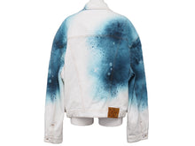画像をギャラリービューアに読み込む, LouisVuitton ルイヴィトン 23SS スプレーデニムジャケット RM231M U14 HOA10W コットン ホワイト ブルー 46 美品 中古 54264
