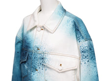 画像をギャラリービューアに読み込む, LouisVuitton ルイヴィトン 23SS スプレーデニムジャケット RM231M U14 HOA10W コットン ホワイト ブルー 46 美品 中古 54264