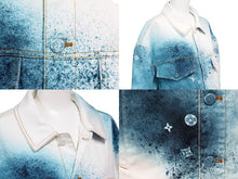 画像をギャラリービューアに読み込む, LouisVuitton ルイヴィトン 23SS スプレーデニムジャケット RM231M U14 HOA10W コットン ホワイト ブルー 46 美品 中古 54264