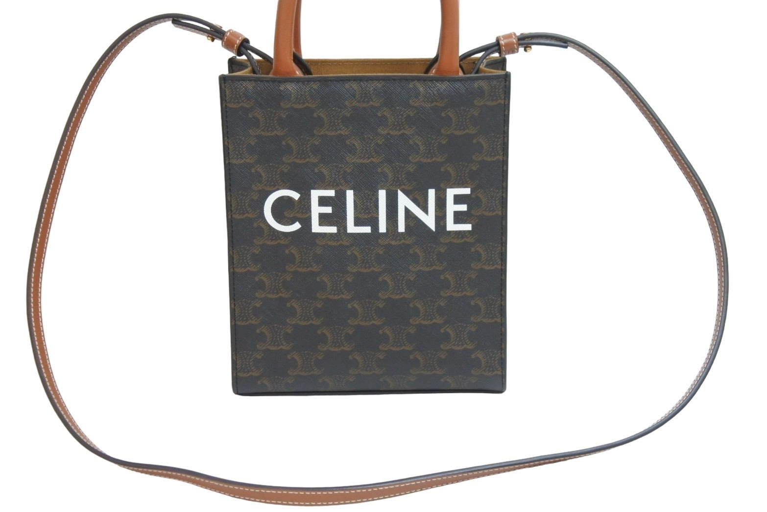 新品同様 CELINE セリーヌ ミニ バーティカルカバ トリオンフ 2WAY