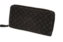 画像をギャラリービューアに読み込む, LOUIS VUITTON ルイヴィトン 長財布 M63009 ジッピーウォレット ブラウン モノグラムイディール ゴールド金具 美品 中古 54289