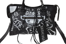 画像をギャラリービューアに読み込む, BALENCIAGA バレンシアガ トートバッグ グラフィティ クラシックシティ ミディアム 505550.Y.535269 シルバー金具 美品 中古 54297