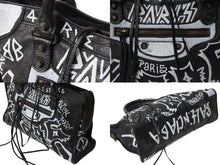 画像をギャラリービューアに読み込む, BALENCIAGA バレンシアガ トートバッグ グラフィティ クラシックシティ ミディアム 505550.Y.535269 シルバー金具 美品 中古 54297