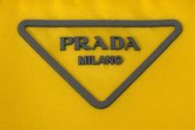 Load image into Gallery viewer, PRADA プラダ ミニショルダーバッグ トライアングルロゴ ナイロン イエロー グレー 美品 中古 54313