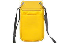 Load image into Gallery viewer, PRADA プラダ ミニショルダーバッグ トライアングルロゴ ナイロン イエロー グレー 美品 中古 54313