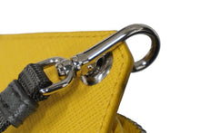 Load image into Gallery viewer, PRADA プラダ ミニショルダーバッグ トライアングルロゴ ナイロン イエロー グレー 美品 中古 54313