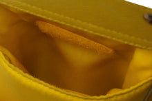 Load image into Gallery viewer, PRADA プラダ ミニショルダーバッグ トライアングルロゴ ナイロン イエロー グレー 美品 中古 54313