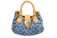 Load image into Gallery viewer, LOUIS VUITTON ルイ・ヴィトン ハンドバッグ プレオウンド プリーティ モノグラムデニム M95020 ゴールド金具 美品 中古 54320