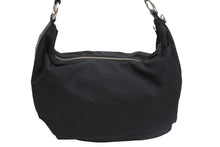 Load image into Gallery viewer, PRADA プラダ ハンドバッグ ワンショルダー 三角プレート ブラック ナイロン BR3332 シルバー金具 良品 中古 54324