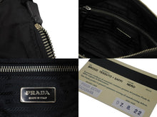 Load image into Gallery viewer, 極美品 PRADA プラダ ハンドバッグ ワンショルダー トライアングルロゴ BR3332 ナイロン ブラック シルバー金具 中古 54325