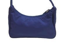Load image into Gallery viewer, 極美品 PRADA プラダ ハンドバッグ ワンショルダー MV515 ホーボー ミニバッグ 三角ロゴ ブルー ナイロン 中古 54349