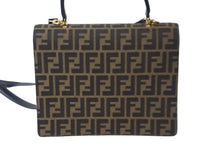 Load image into Gallery viewer, FENDI フェンディ ハンドバッグ ショルダーバッグ ズッカ柄 FF ロゴ レザー 091493308 2way ゴールド金具 美品 中古 54361