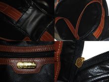 画像をギャラリービューアに読み込む, FENDI フェンディ ぺカン 丸型 ハンドバッグ ロゴ ブラウン ブラック レザー コーティングキャンバス 鞄 良品 中古 54364