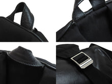 Load image into Gallery viewer, SAINT LAURENT PARIS サンローランパリ リュック 326865/203419 キャンバス レザー ブラック シルバー金具 良品 中古 54370