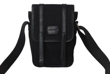 画像をギャラリービューアに読み込む, DIOR HOMME ディオールオム ショルダーバッグ ブラック キャンバス レザー 175-BM-0086 シルバー金具 良品 中古 54371