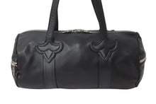 画像をギャラリービューアに読み込む, CHROME HEARTS クロムハーツ ボストンバッグ タイニーダッフル ダガージップ レザー ブラック シルバー金具 美品 中古 54375