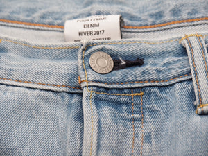 VETEMENTS ヴェトモン 17AW LEVI'S リーバイス WF17PA4 再構築 ストレートデニムパンツ インディゴ サイズM コットン 美品 中古 54378