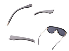 画像をギャラリービューアに読み込む, 極美品 FENDI フェンディ 一枚レンズサングラス ファビュラス ズッカ柄 145- M0039/G/S ブラック ゴールド金具 中古 54382