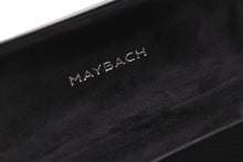 画像をギャラリービューアに読み込む, 極美品 MAYBACH マイバッハ サングラスケース ロゴ レザー ブラック シルバー 中古 54392