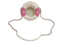 画像をギャラリービューアに読み込む, 新品同様 CHANEL シャネル 浮き輪モチーフ チェーンショルダーバッグ クルーズライン 27番台 ピンク ゴールド金具 中古 54398