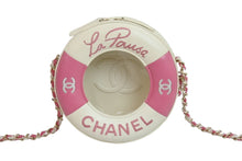 画像をギャラリービューアに読み込む, 新品同様 CHANEL シャネル 浮き輪モチーフ チェーンショルダーバッグ クルーズライン 27番台 ピンク ゴールド金具 中古 54398