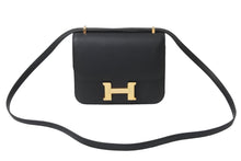 Load image into Gallery viewer, HERMES エルメス ショルダーバッグ ミニ コンスタンス3 A刻印 ブラック スイフト ローズゴールド金具 美品 中古 54402