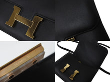 Load image into Gallery viewer, HERMES エルメス ショルダーバッグ ミニ コンスタンス3 A刻印 ブラック スイフト ローズゴールド金具 美品 中古 54402
