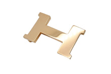 Load image into Gallery viewer, HERMES エルメス ベルト H バックル □D刻印 ボックスカーフ ナロー レザー 65 ブラック ブラウン ゴールド金具 美品 中古 54434