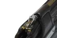 画像をギャラリービューアに読み込む, GUCCI グッチ クラッチバッグ セカンドバッグ GG柄 シマ ブラウン レザー 152600 シルバー金具 中古 54438