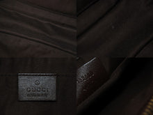 画像をギャラリービューアに読み込む, GUCCI グッチ クラッチバッグ セカンドバッグ GG柄 シマ ブラウン レザー 152600 シルバー金具 中古 54438