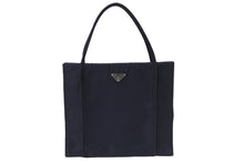 Load image into Gallery viewer, PRADA プラダ トートバッグ ネイビー ナイロン トライアングルロゴ イタリア製 シルバー金具 中古 54440