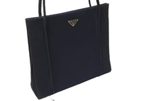 Load image into Gallery viewer, PRADA プラダ トートバッグ ネイビー ナイロン トライアングルロゴ イタリア製 シルバー金具 中古 54440