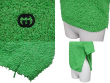 画像をギャラリービューアに読み込む, 極美品 GUCCI グッチ クロップドニット グリーン GGロゴ刺繍 品質タグなし サイズ S 中古 54460