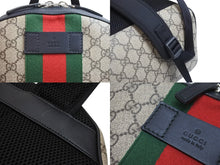 画像をギャラリービューアに読み込む, 極美品 GUCCI グッチ リュック ウェブ GGスプリーム バックパック GGスプリームキャンバス 443805 001998 シルバー金具 中古 54469