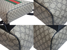 画像をギャラリービューアに読み込む, 極美品 GUCCI グッチ リュック ウェブ GGスプリーム バックパック GGスプリームキャンバス 443805 001998 シルバー金具 中古 54469