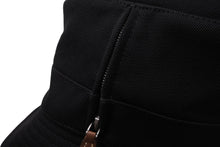Load image into Gallery viewer, 極美品 HERMES エルメス 帽子 ハット バケット ブラック コットン 毛 サイズ59 シルバー金具 中古 54471