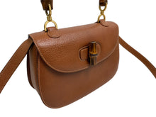 画像をギャラリービューアに読み込む, GUCCI グッチ バンブー 2WAYバッグ ハンドバッグ ショルダーバッグ 000 01 0633 レザー ブラウン ゴールド金具 美品 中古 54476