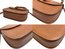 画像をギャラリービューアに読み込む, GUCCI グッチ バンブー 2WAYバッグ ハンドバッグ ショルダーバッグ 000 01 0633 レザー ブラウン ゴールド金具 美品 中古 54476