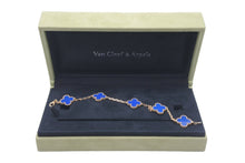 Load image into Gallery viewer, 新品未使用 Van Cleef &amp; Arpels ヴァンクリーフ＆アーペル ヴィンテージアルハンブラ VCARP34900 ブルーアゲート YG 18K 54478