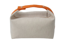 Load image into Gallery viewer, 新品同様 HERMES エルメス ハンドバッグ ブリッドアブラックＧＭ ジグザグ ベージュ系 オレンジ系 シルバー金具 中古 54485