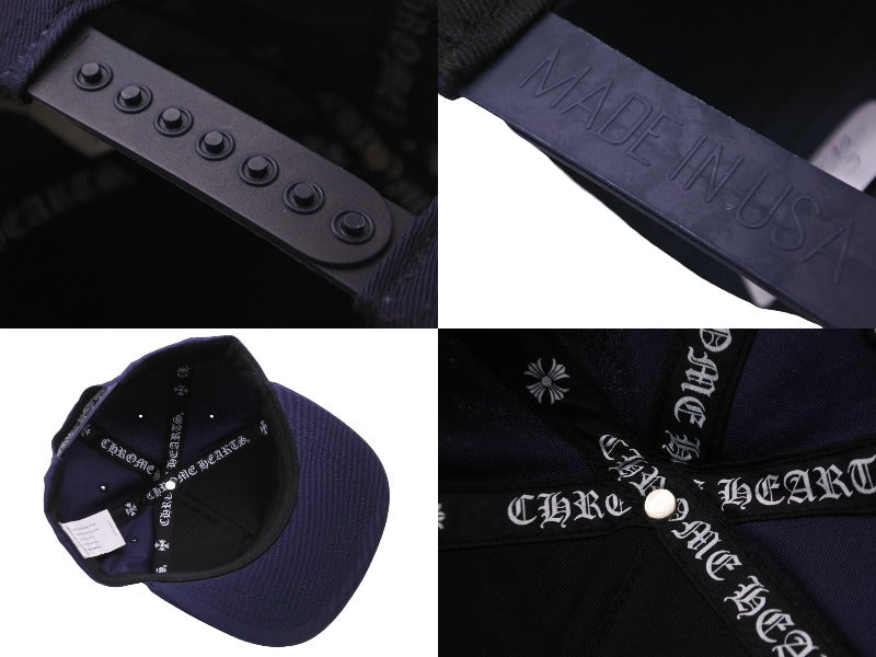 新品未使用 CHROME HEARTS クロムハーツ ベースボールキャップ CHキャップ ネイビー ホワイト シルバー925 フリー 中古 54500  – Casanova Vintage