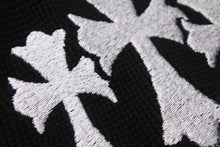 Load image into Gallery viewer, 新品未使用 CHROME HEARTS クロムハーツ 長袖Ｔシャツ マイバッハ サーマル ロゴ 刺繡 ワッフルクロス ブラック サイズL 中古 54509